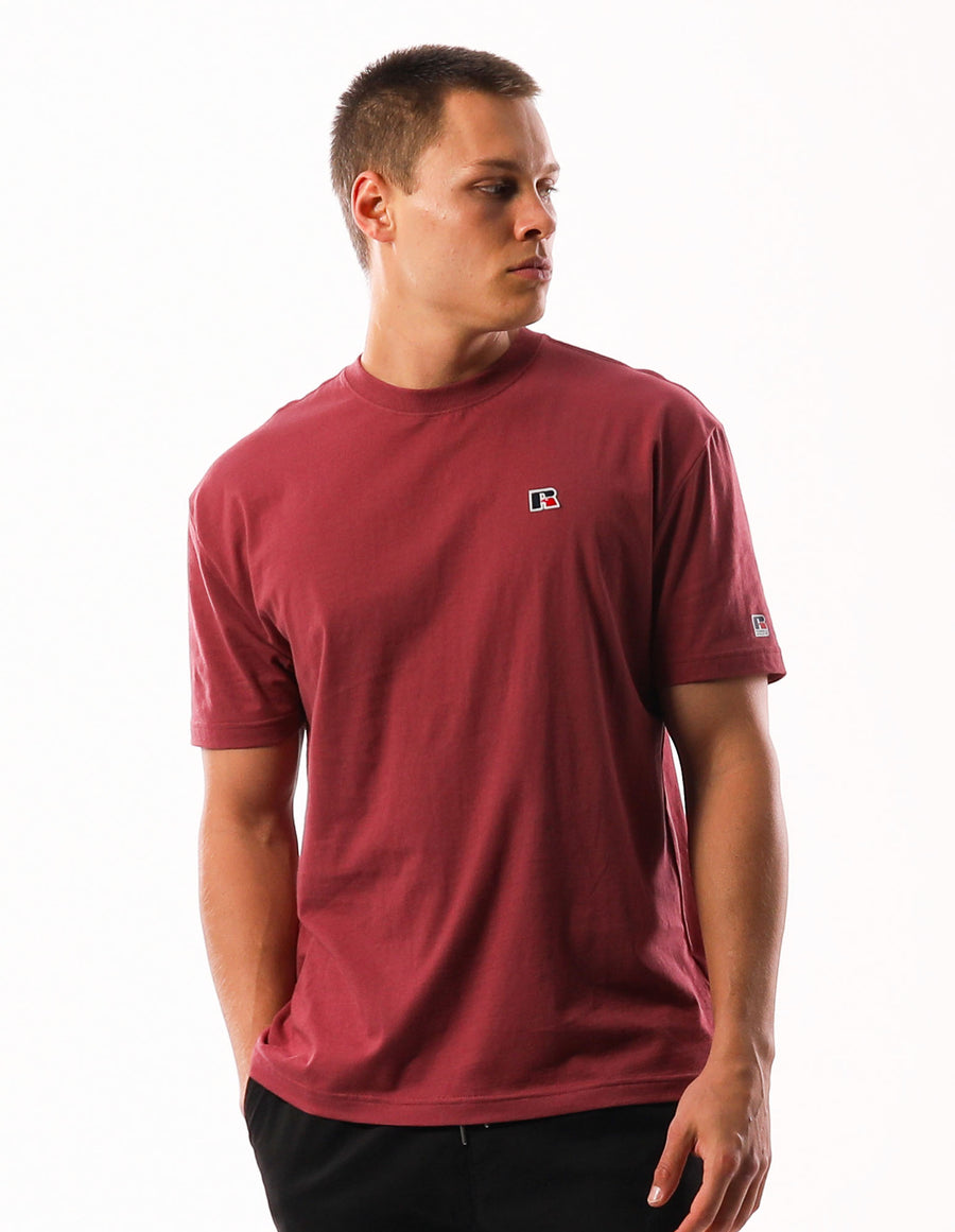 Russell Athletic Australia Men's R Logo Slouch Tee - Burnt Russet True Since 1902