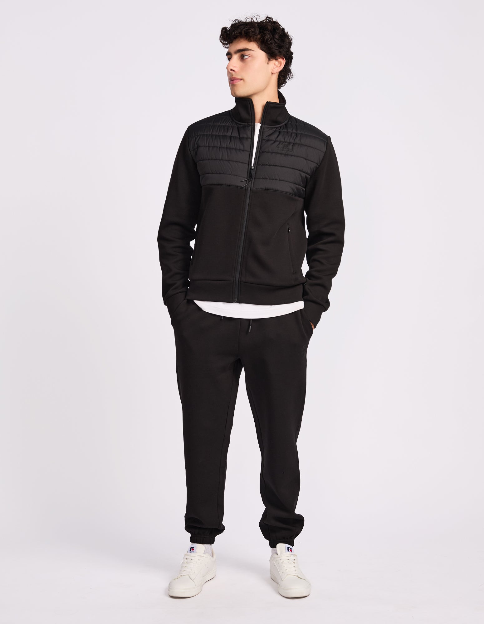 Hurricane Hybrid Zip Mens Jacket - Black