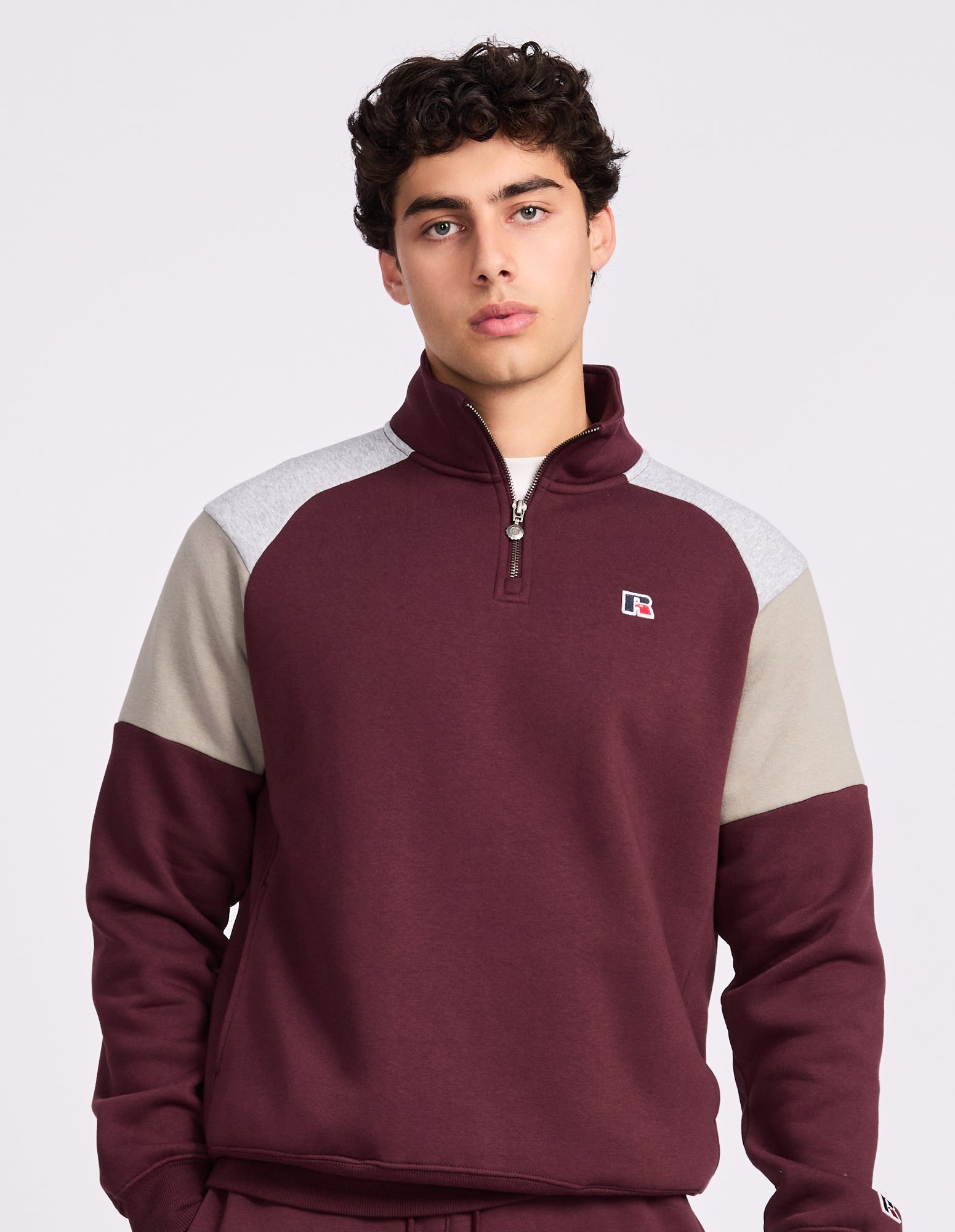 Hellcat Men's Quarter Zip - Plum Wine