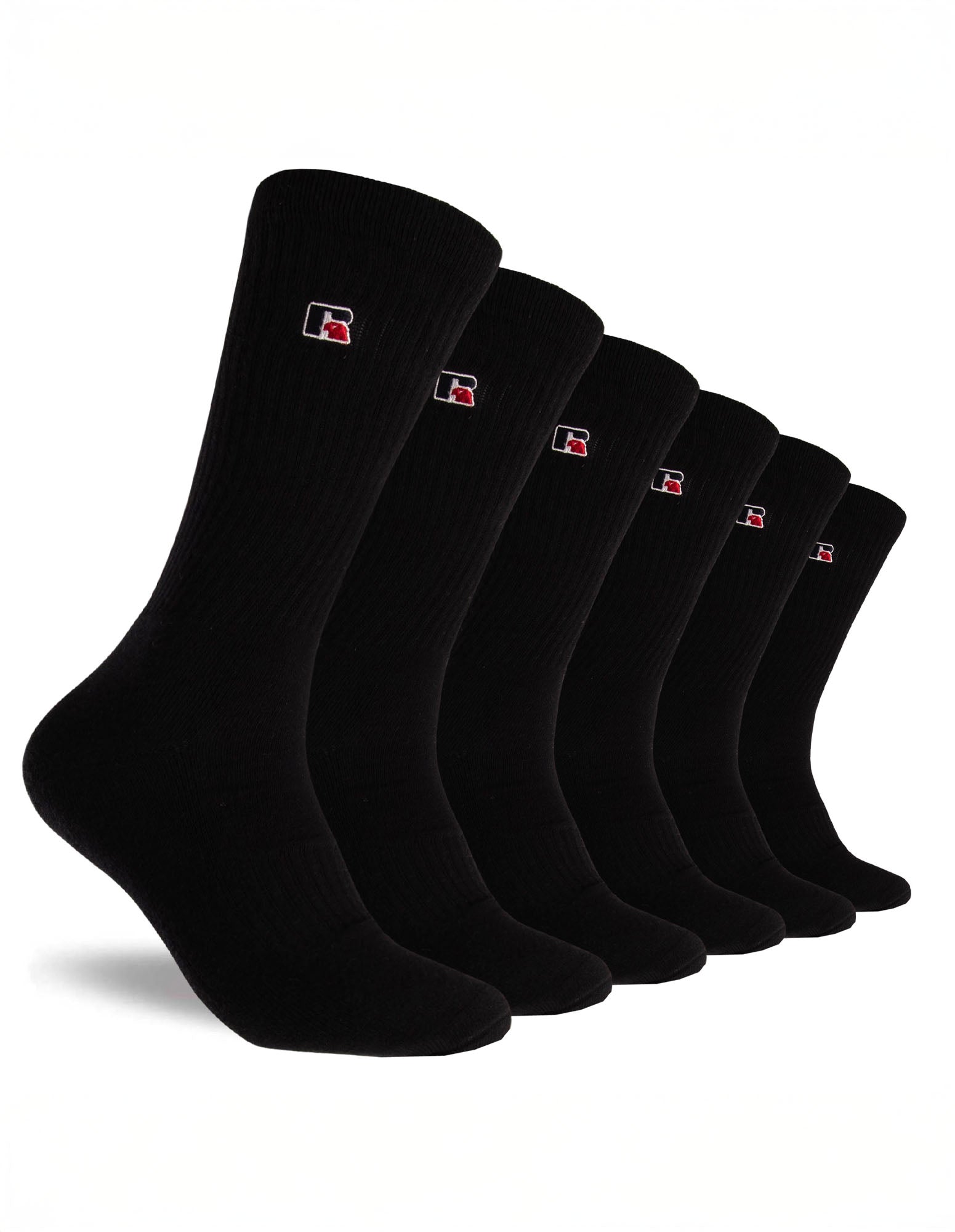 Russell Athletic Australia Essential Crew 3 Pack Socks - Black True Since 1902