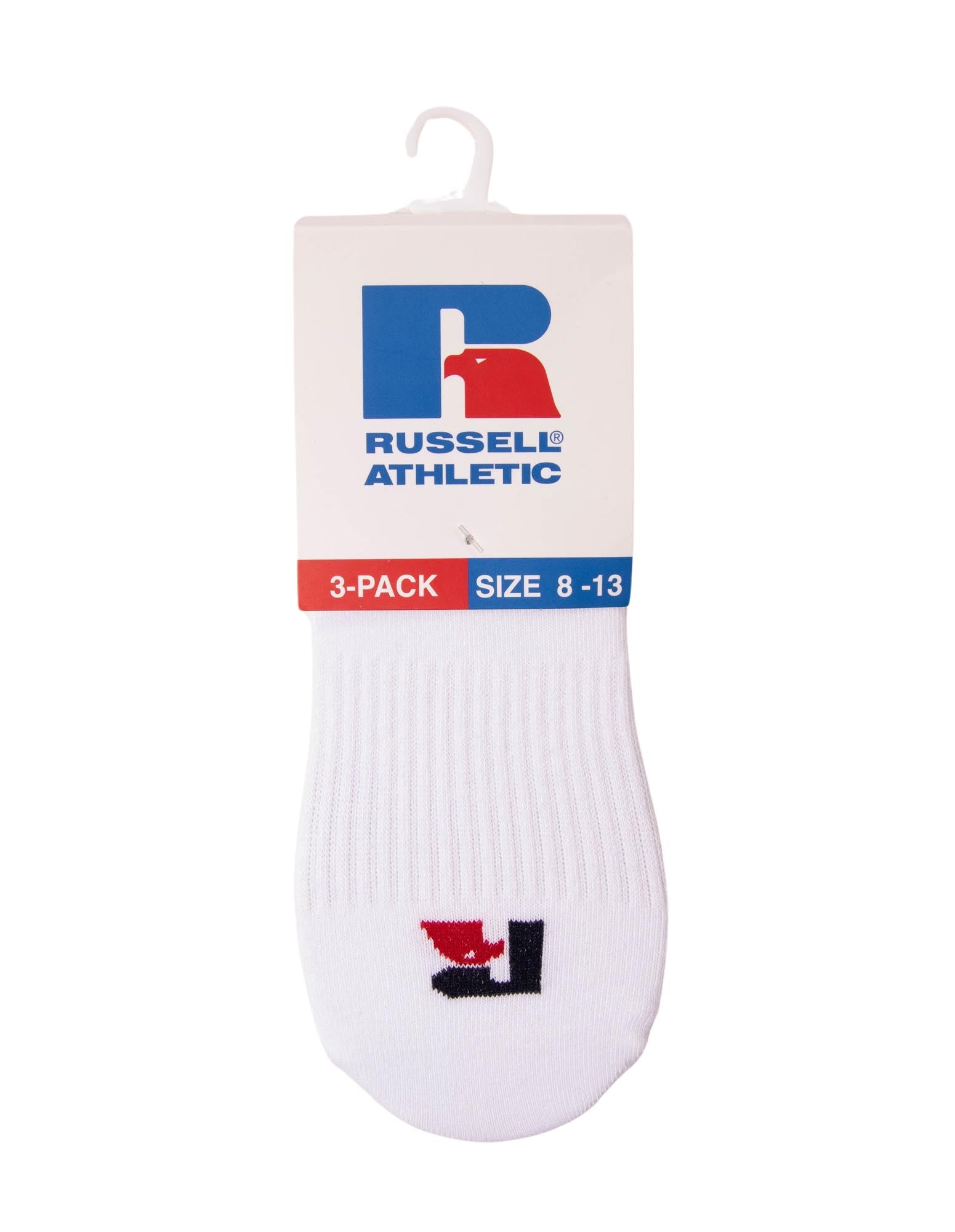 Russell Athletic Australia Classic No Show Socks 3 Pack - White True Since 1902