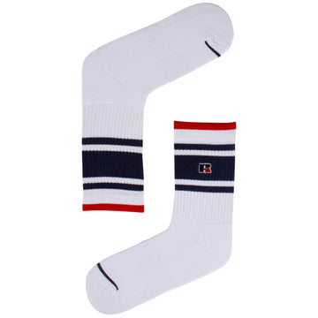 Russell Athletic Australia Essential Atlanta Fashion Socks - White/Navy True Since 1902