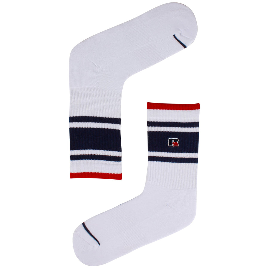 Russell Athletic Australia Essential Atlanta Fashion Socks - White/Navy True Since 1902