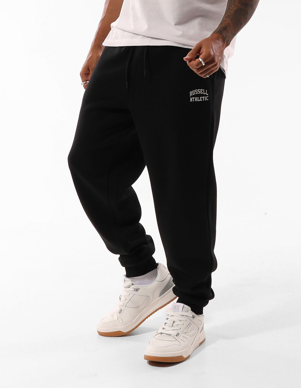 Russell Athletic Australia Men's Originals Small Arch Cuff Track Pants - Black True Since 1902