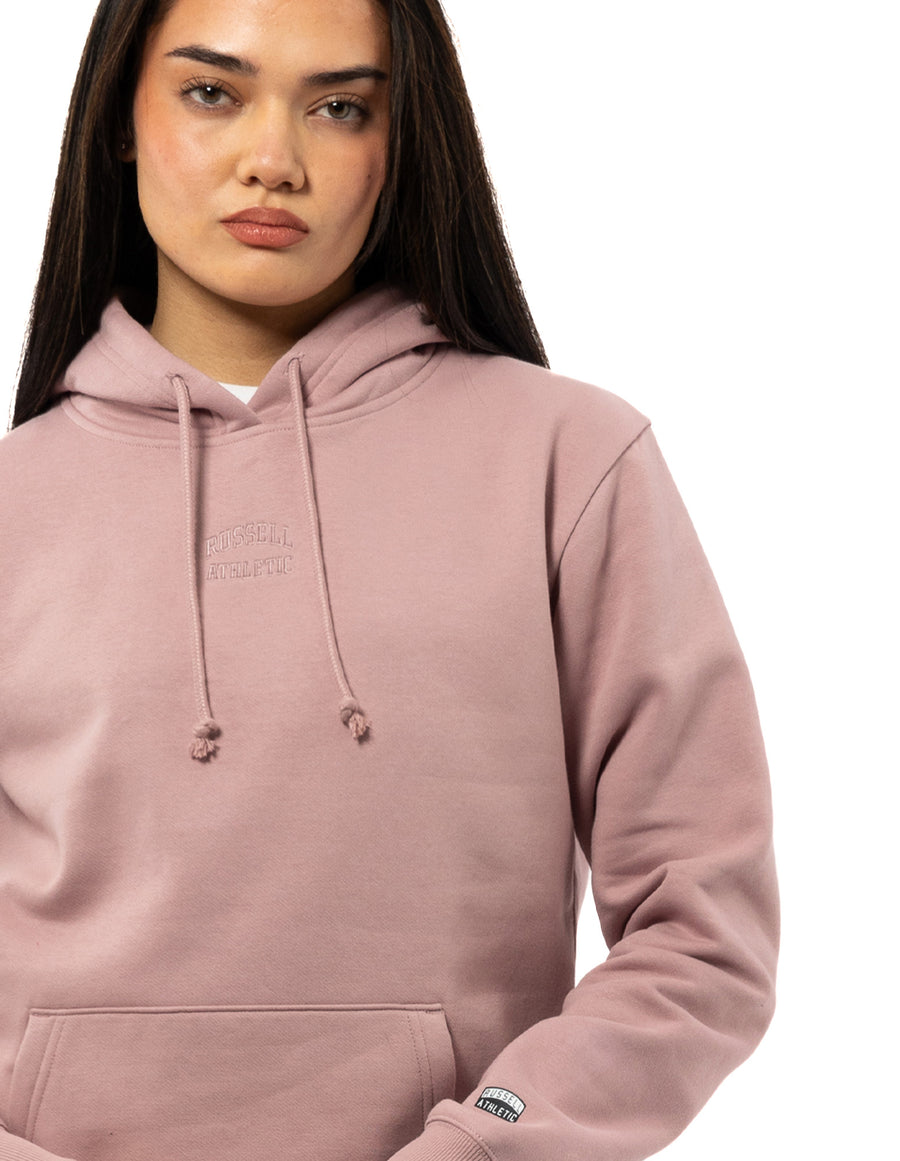 Russell Athletic Australia Women's Originals Embriodered Hoodie - Wood Rose # 2