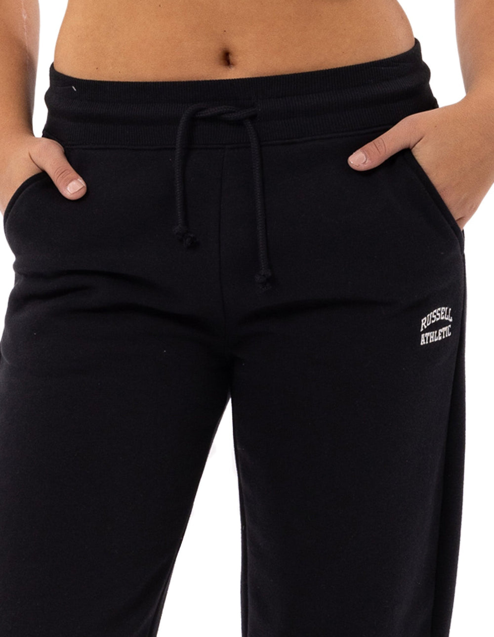 Russell Athletic Australia Women's Originals Small Arch Open Leg Track Pant - Black True Since 1902