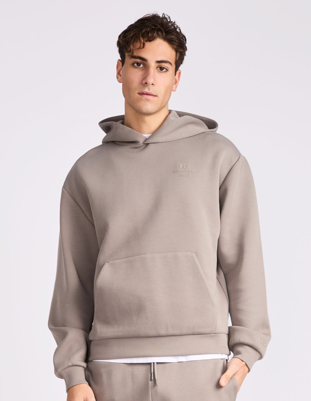 Russell Athletic Australia R Tech Leisure Mens Hoodie - Putty True Since 1902