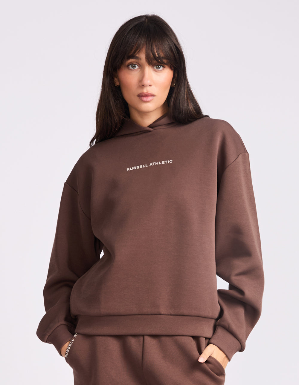 Russell Athletic Australia R Tech Leisure Women's Hoodie - Chocolate True Since 1902