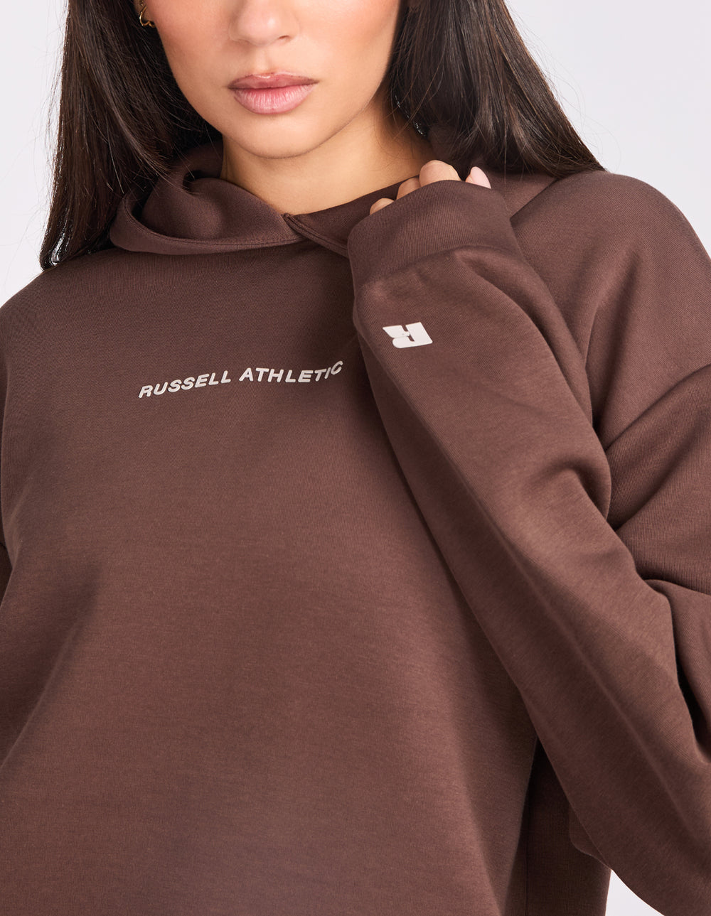 Russell Athletic Australia R Tech Leisure Women's Hoodie - Chocolate True Since 1902