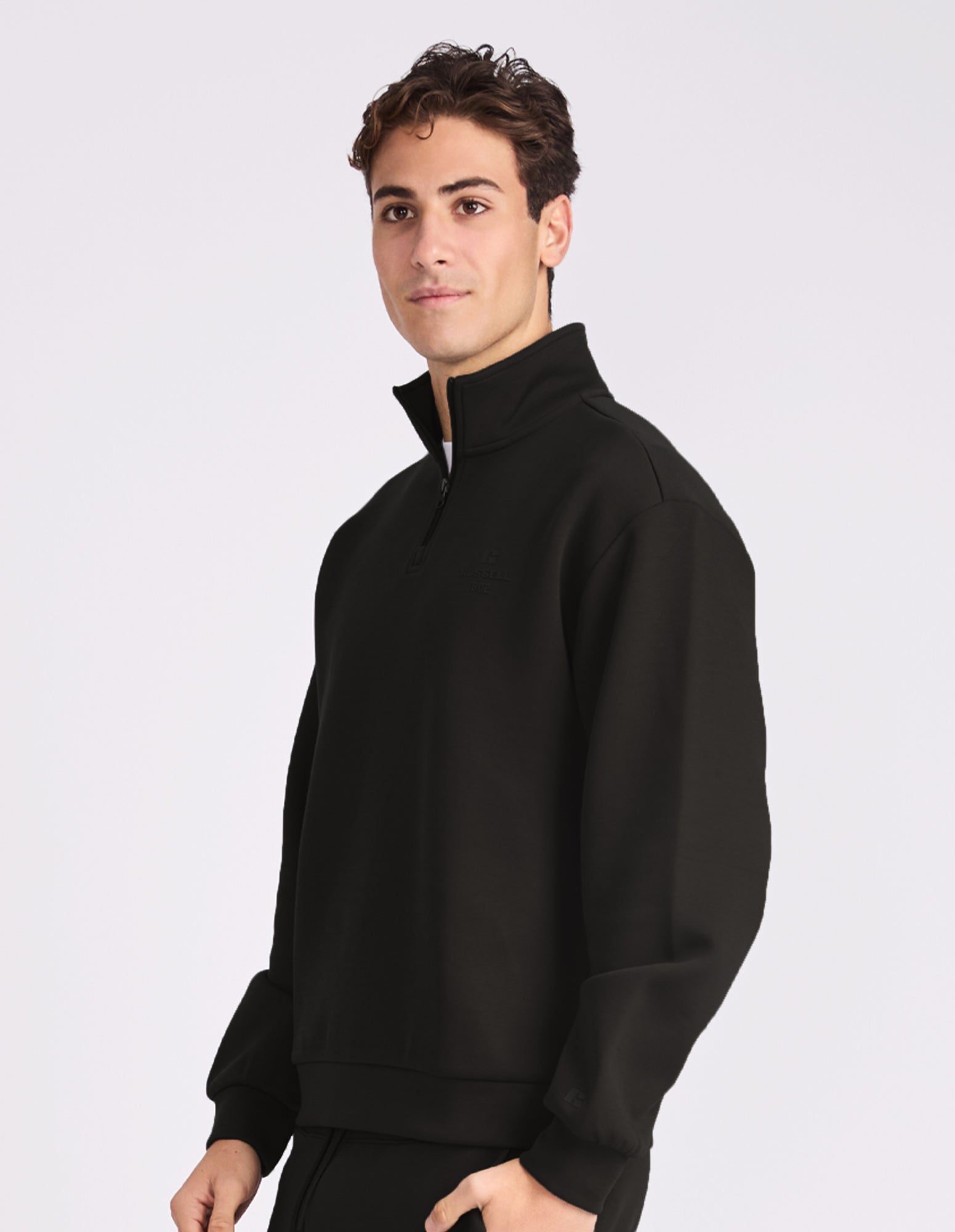 R Tech Leisure Men's Quarter Zip - Black