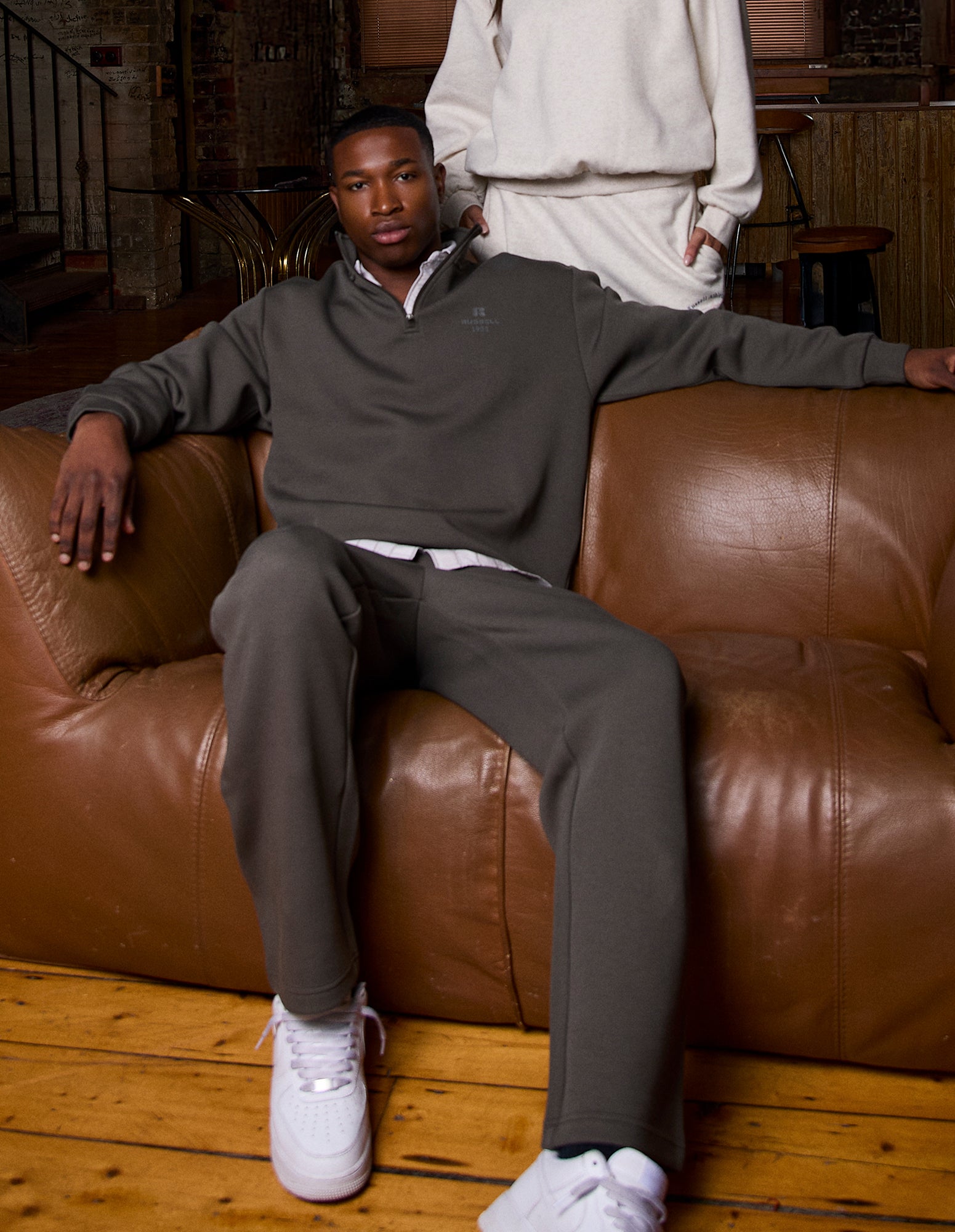 R Tech Open Leg Mens Trackpant - Military
