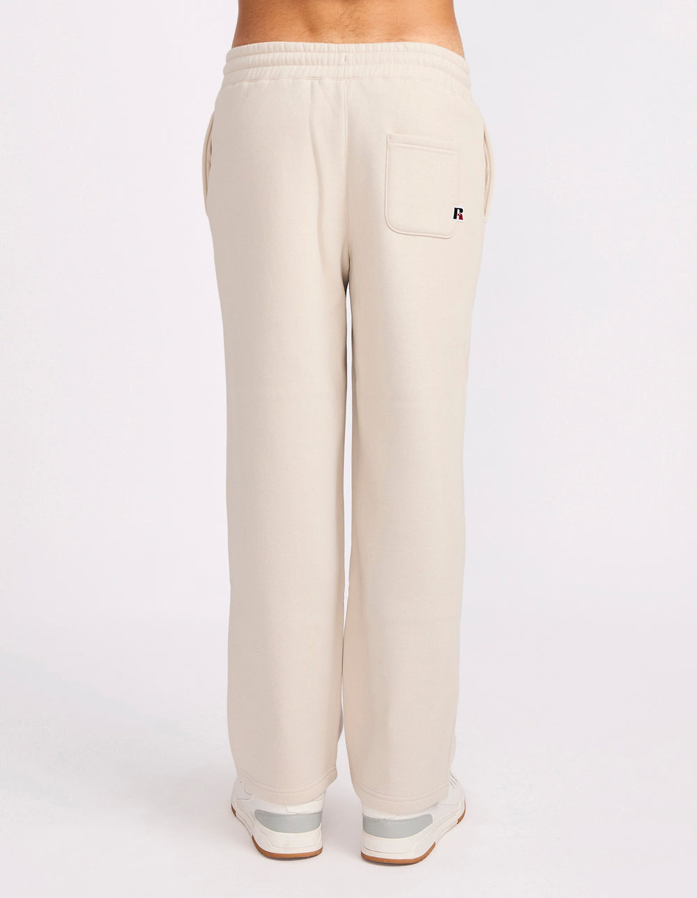 R Logo Straight Leg Mens Track Pants - Stone