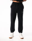 Men's Distressed Baseball Track Pants - Charcoal - Image 