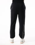 Men's Distressed Baseball Track Pants - Charcoal - Image 