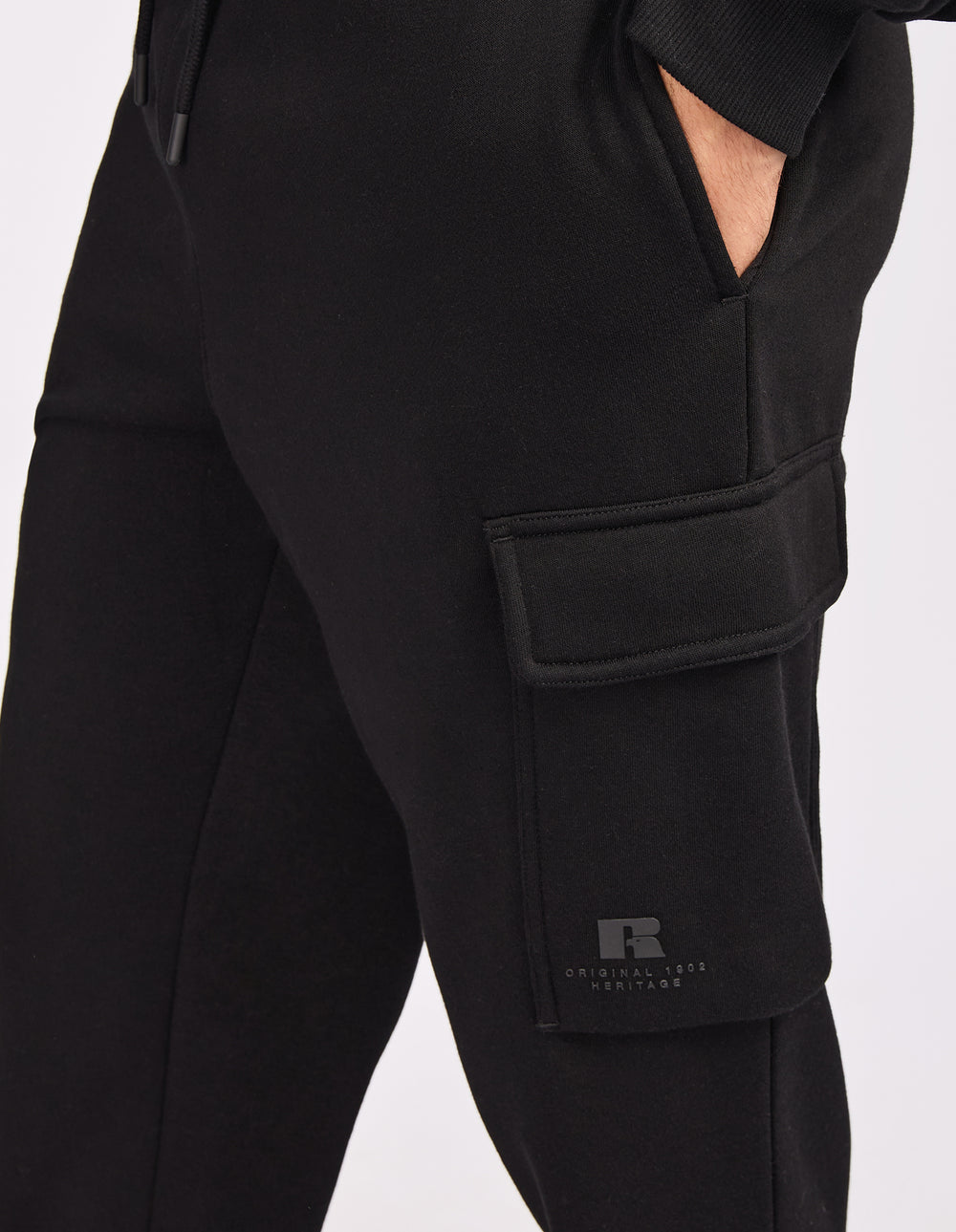 Brooklyn Cargo Mens Trackpants - Black