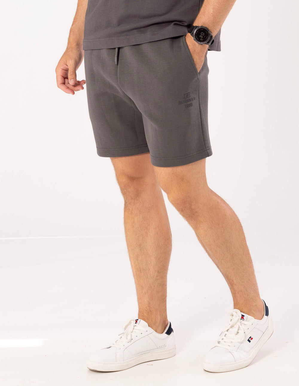 Russell Athletic Australia Men's R Tech Leisure Track Short - Iron True Since 1902
