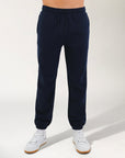 R Logo Terry Cuff Men's Trackpants - Michigan Navy