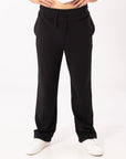 Men's R Logo Straight Leg Track Pant - Black - Image 1