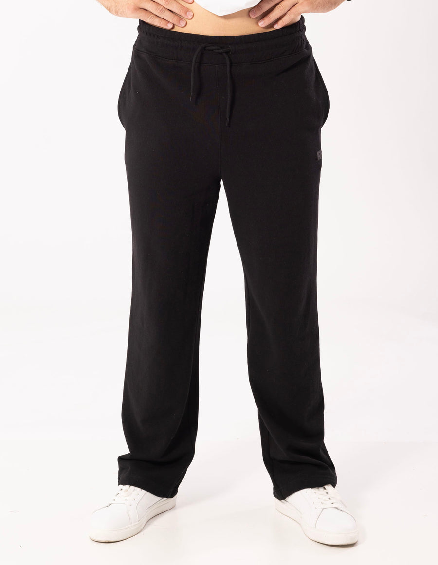 Men's R Logo Straight Leg Track Pant - Black - Image 1