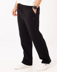 Men's R Logo Straight Leg Track Pant - Black - Image 2