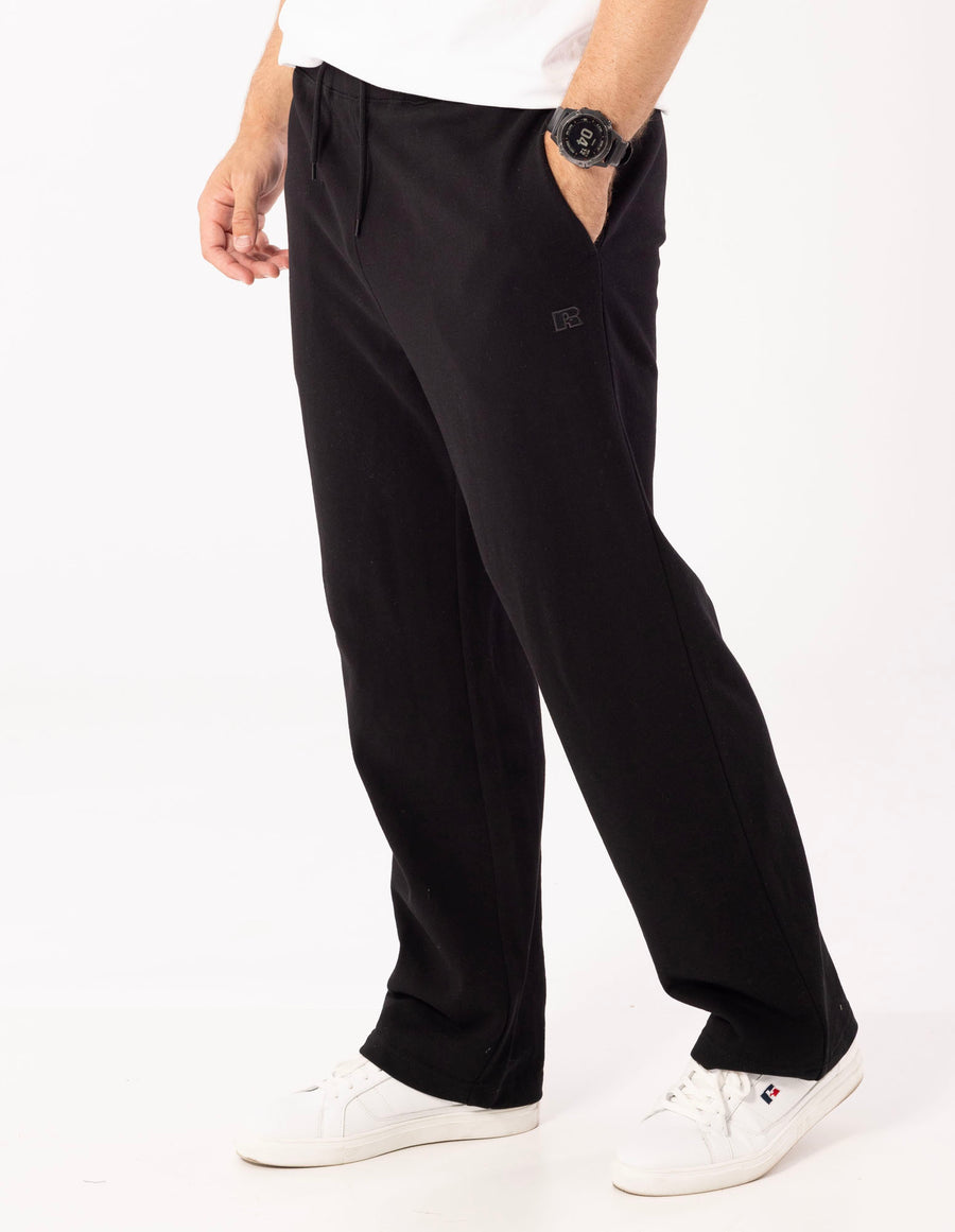 Men's R Logo Straight Leg Track Pant - Black - Image 2