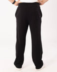 Men's R Logo Straight Leg Track Pant - Black - Image 3