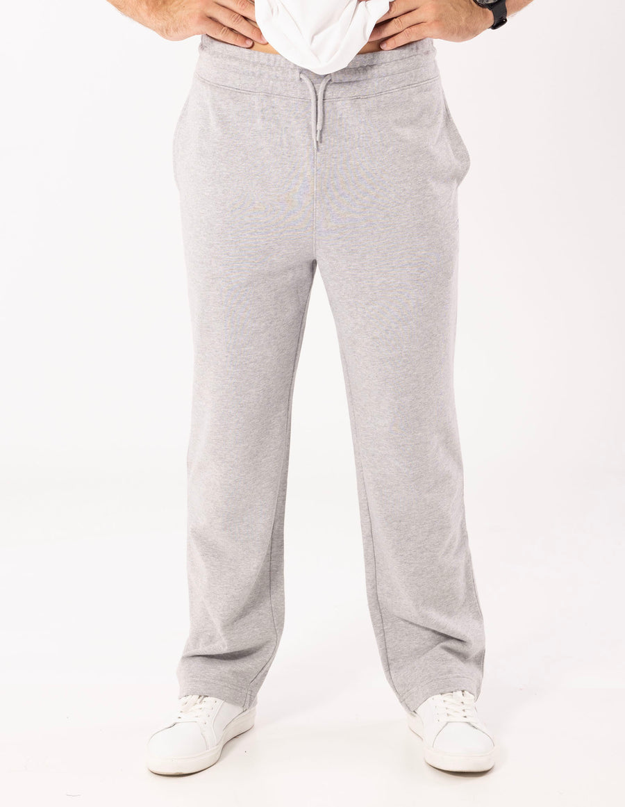 Men's R Logo Straight Leg Trackpant - Grey Marle - Image 1