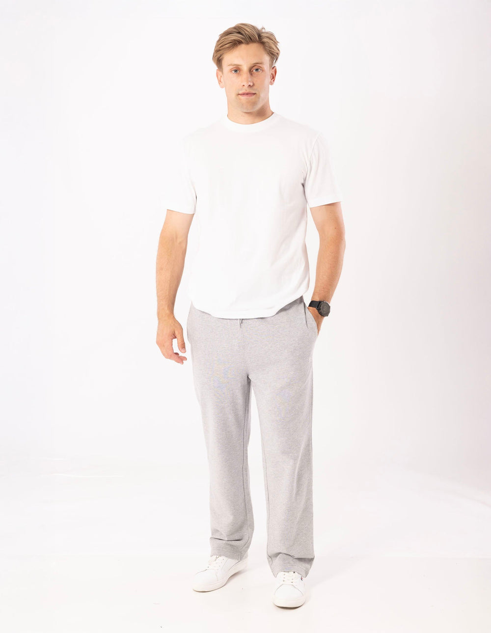 Russell Athletic Australia Men's R Logo Straight Leg Trackpant - Grey Marle True Since 1902