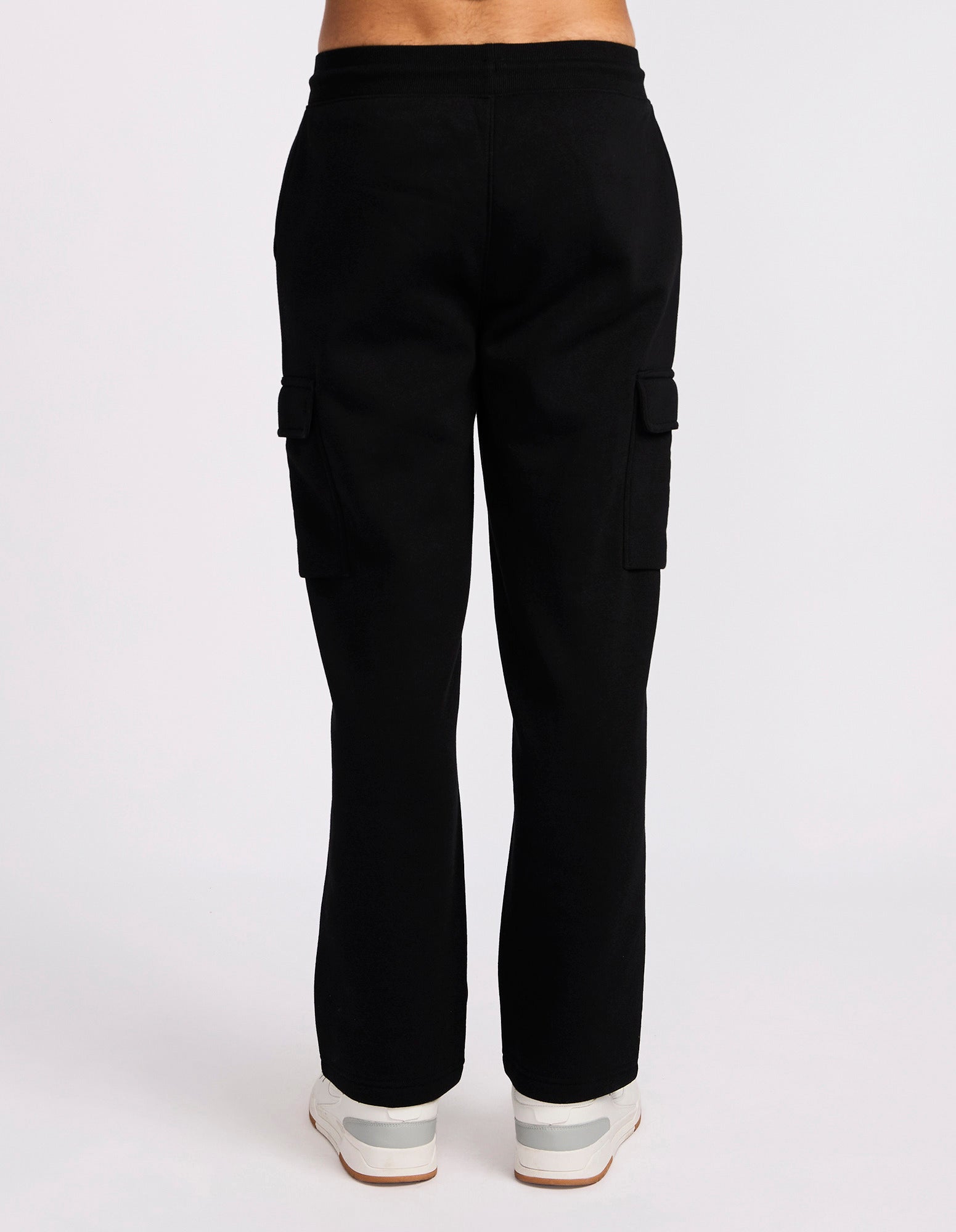 Brooklyn Men's Open Leg Cargo Trackpant - Black