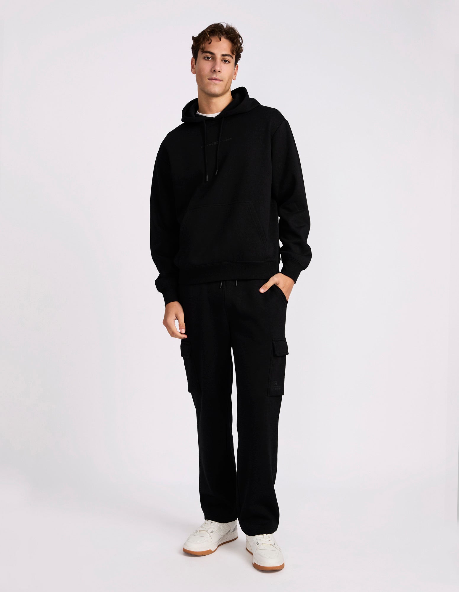Brooklyn Men's Open Leg Cargo Trackpant - Black