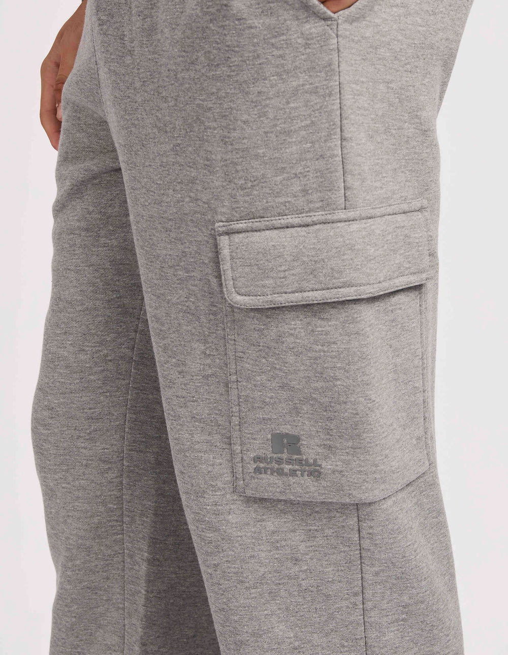 Brooklyn Men's Open Leg Cargo Trackpant - Mid Grey Marle