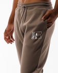 Men's Corp Inlay Logo Track Pants - Mocha - Image 