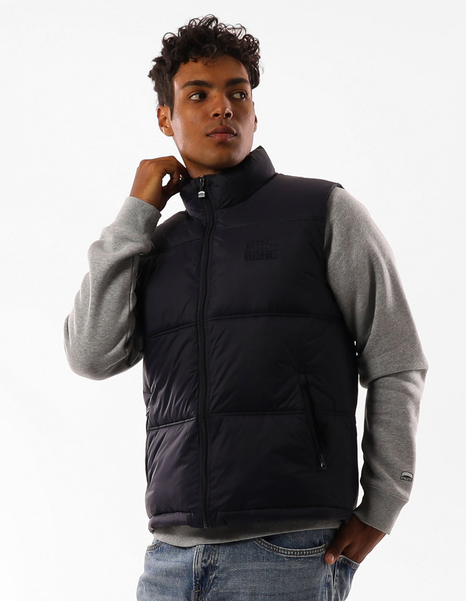 Russell Athletic Australia Men's Kennedy Puffer Vest - Navy True Since 1902