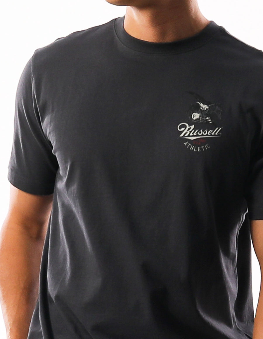 Russell Athletic Australia Men's Miller Eagle Tee - Charcoal True Since 1902