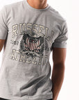 Russell Athletic Australia Men's Eagle Shield Slouch Tee - Grey Marle True Since 1902