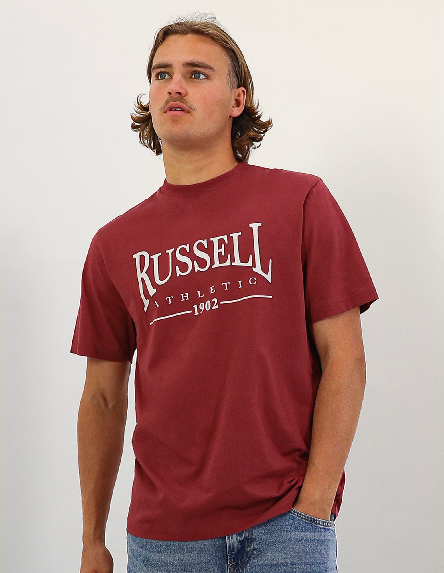 Glendale Oversized Men's Tee - Burnt Russet