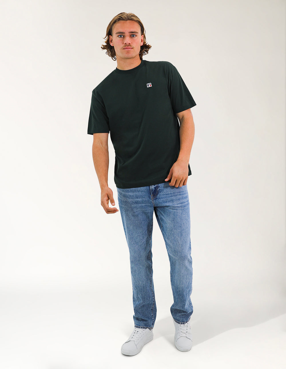 Russell Athletic Australia R Logo Oversize Men's Tee - Dark forest True Since 1902