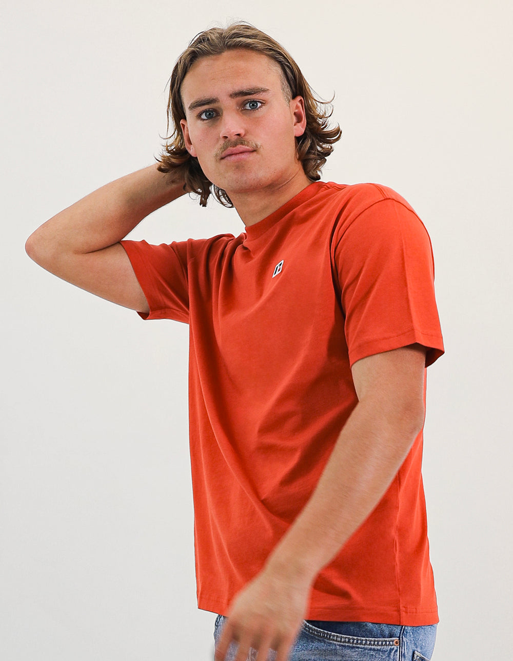 R Logo Oversize Men's Tee - Chilli