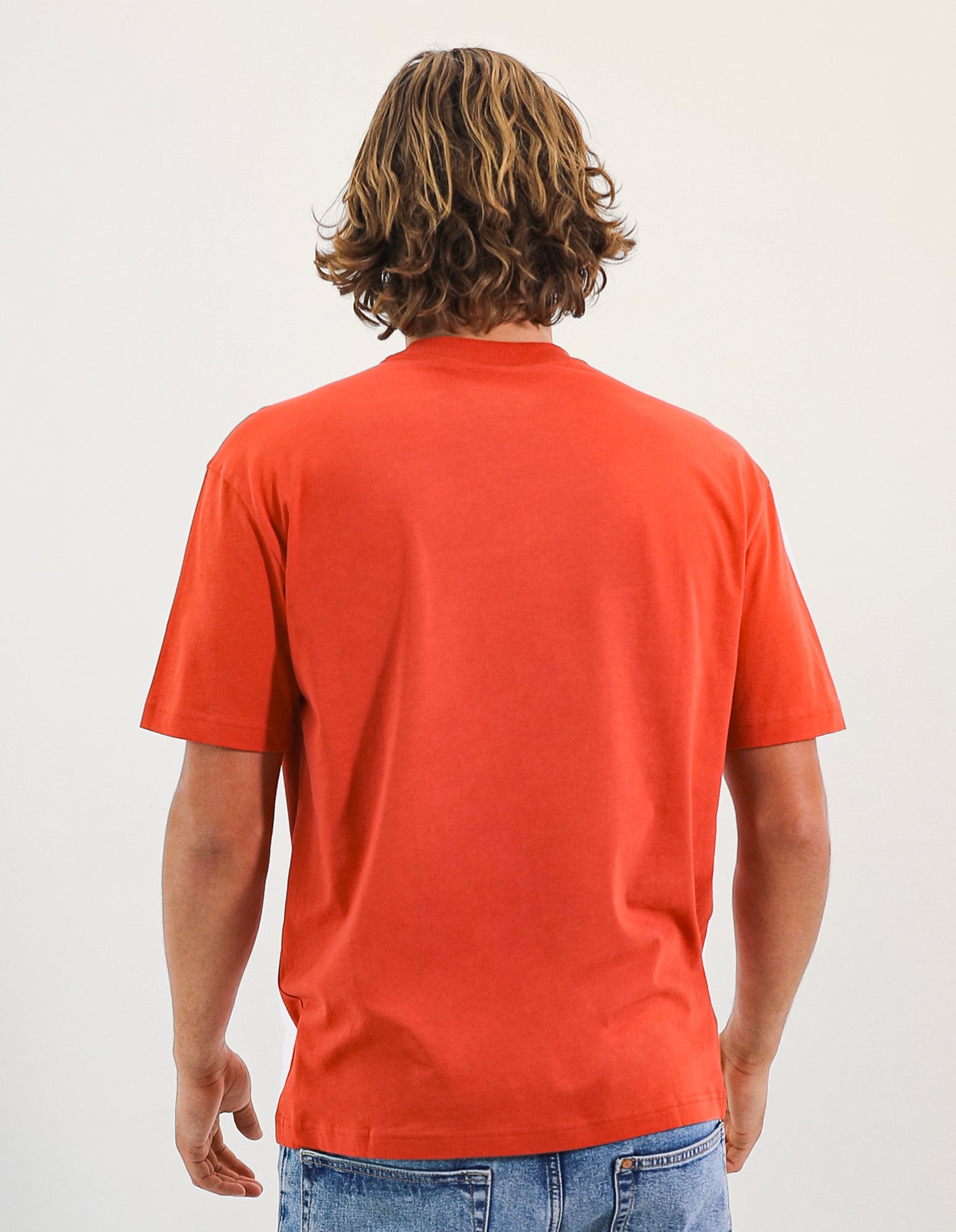 R Logo Oversize Men's Tee - Chilli