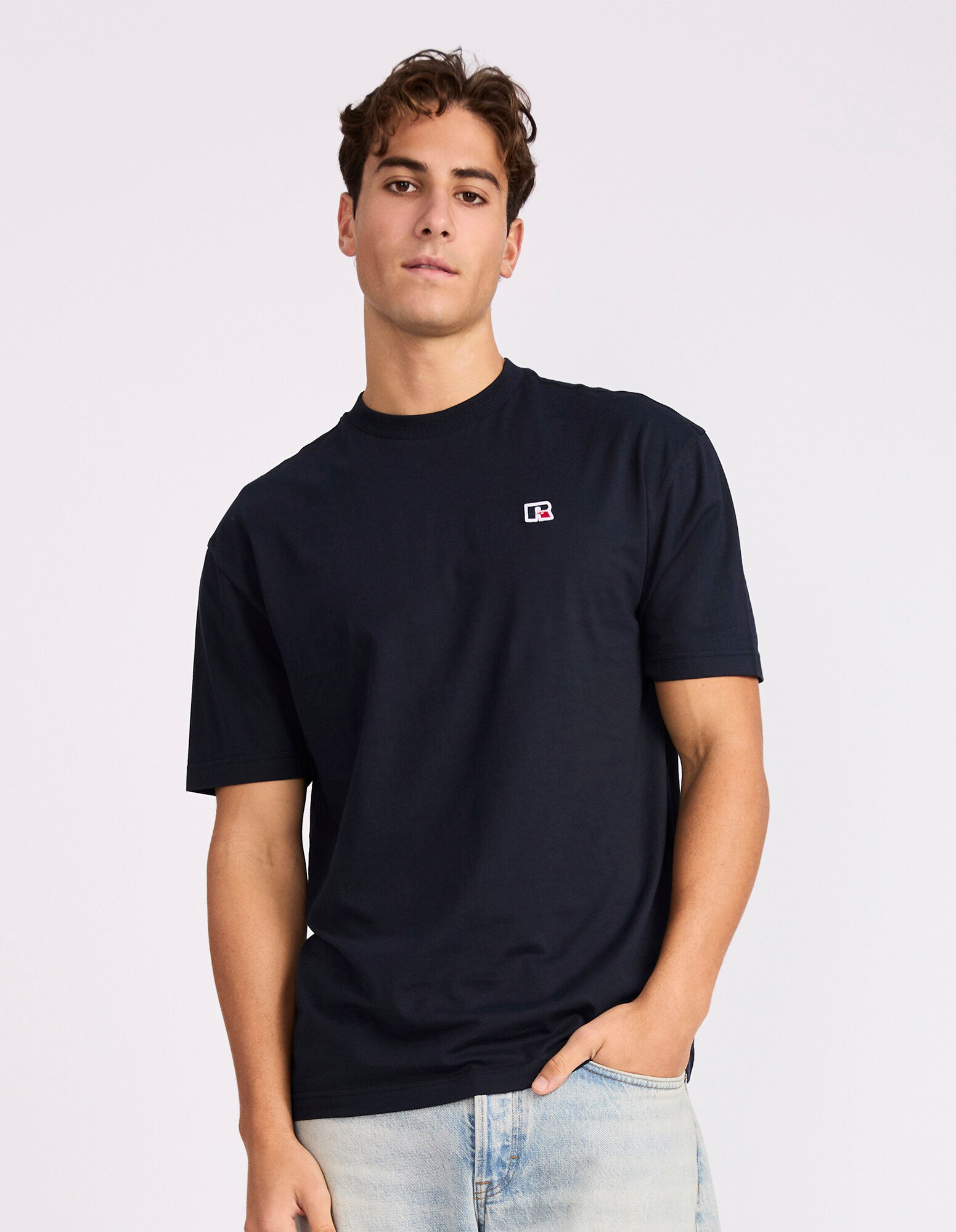 Mens R Logo Oversize Tee - Michigan Navy