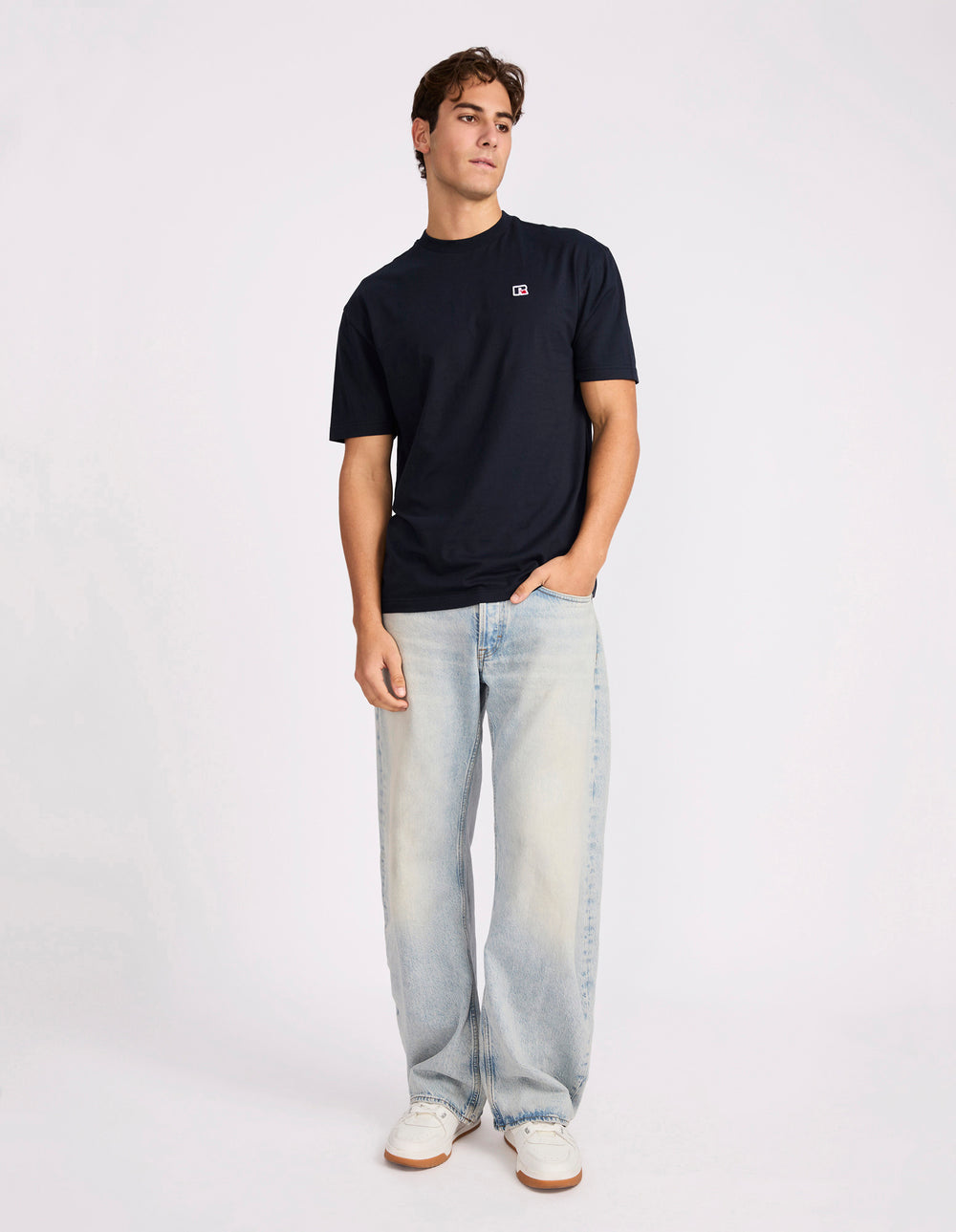 Mens R Logo Oversize Tee - Michigan Navy