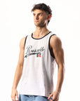 Russell Athletic Australia Men's Sport Ringer Singlet - Light Grey Marle True Since 1902