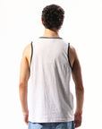 Russell Athletic Australia Men's Sport Ringer Singlet - Light Grey Marle True Since 1902