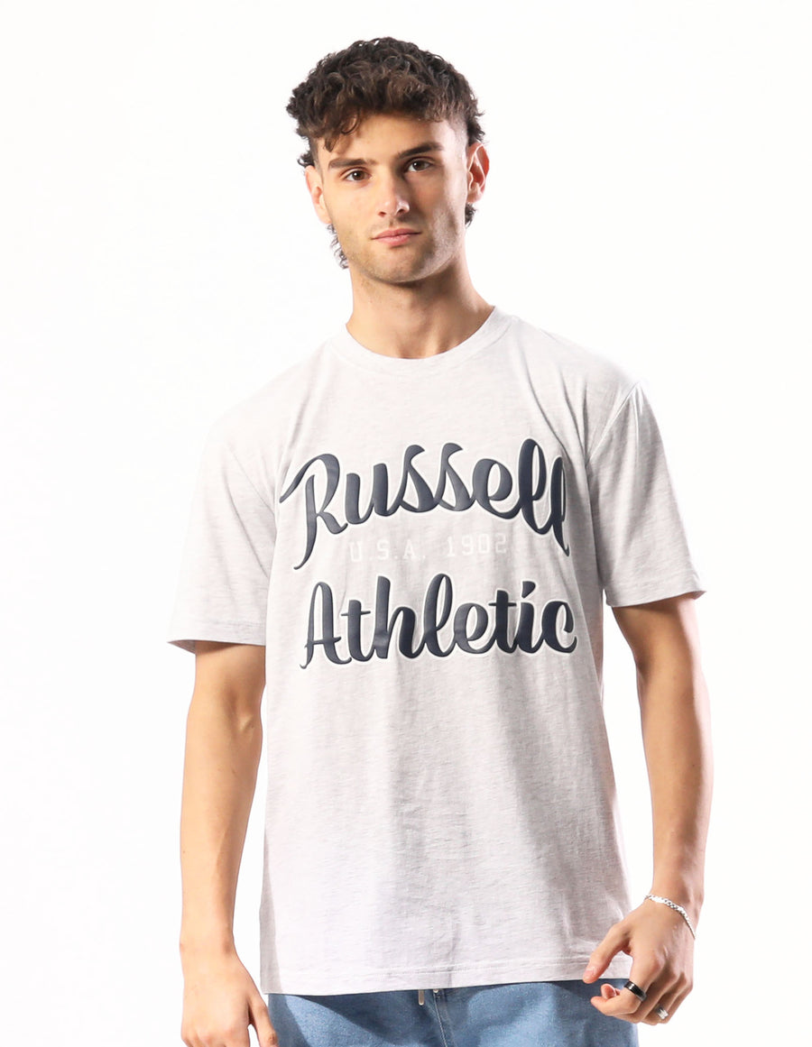 Men's Baseball Arch Tee - Light Grey Marle - Image 1