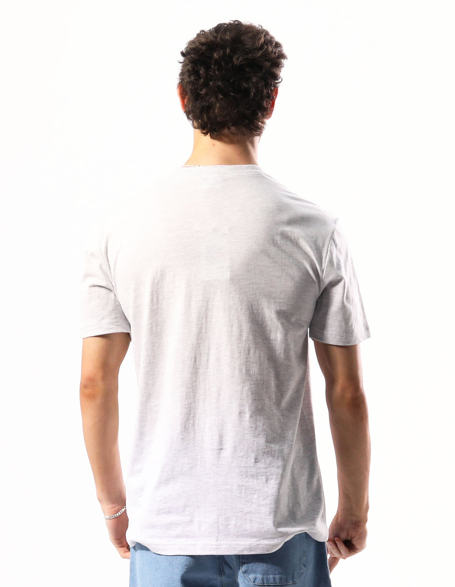 Men's Baseball Arch Tee - Light Grey Marle - Image 3