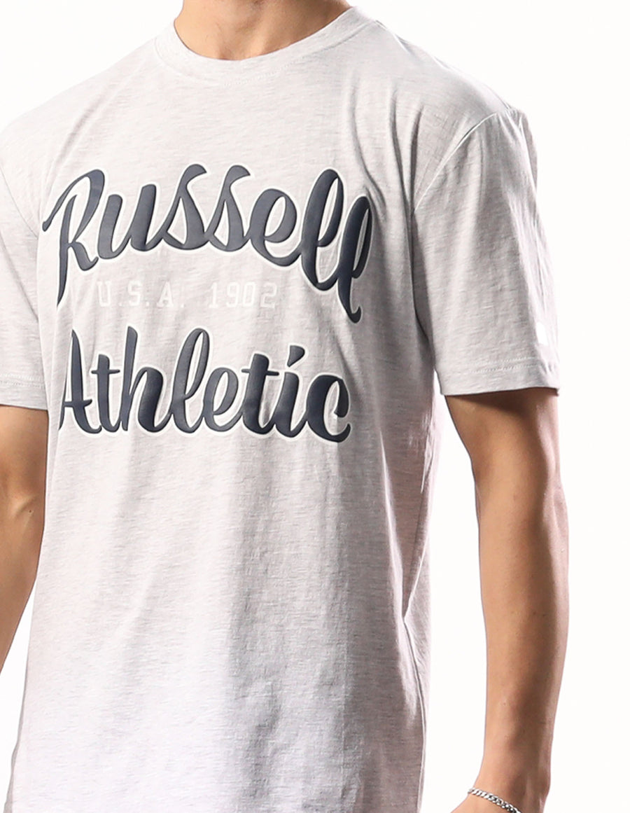 Men's Baseball Arch Tee - Light Grey Marle - Image 4