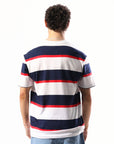 Men's R logo Stripe Tee - Ink/Red/White - Image 3