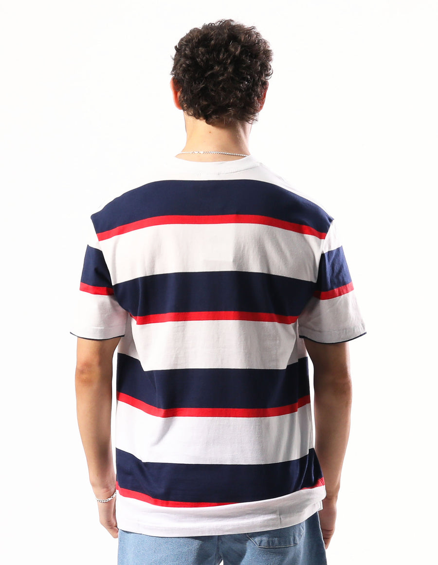 Men's R logo Stripe Tee - Ink/Red/White - Image 3