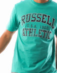 Russell Athletic Australia Men's Big Arch Outline Tee - Jade True Since 1902