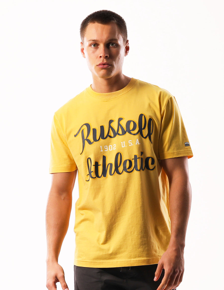 Russell Athletic Australia Men's Fenway Tee - Yella True Since 1902